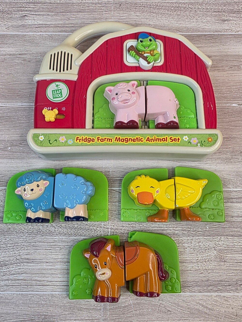 Vintage LeapFrog Fridge Farm Magnetic Animal Set Colorful Farm Friends